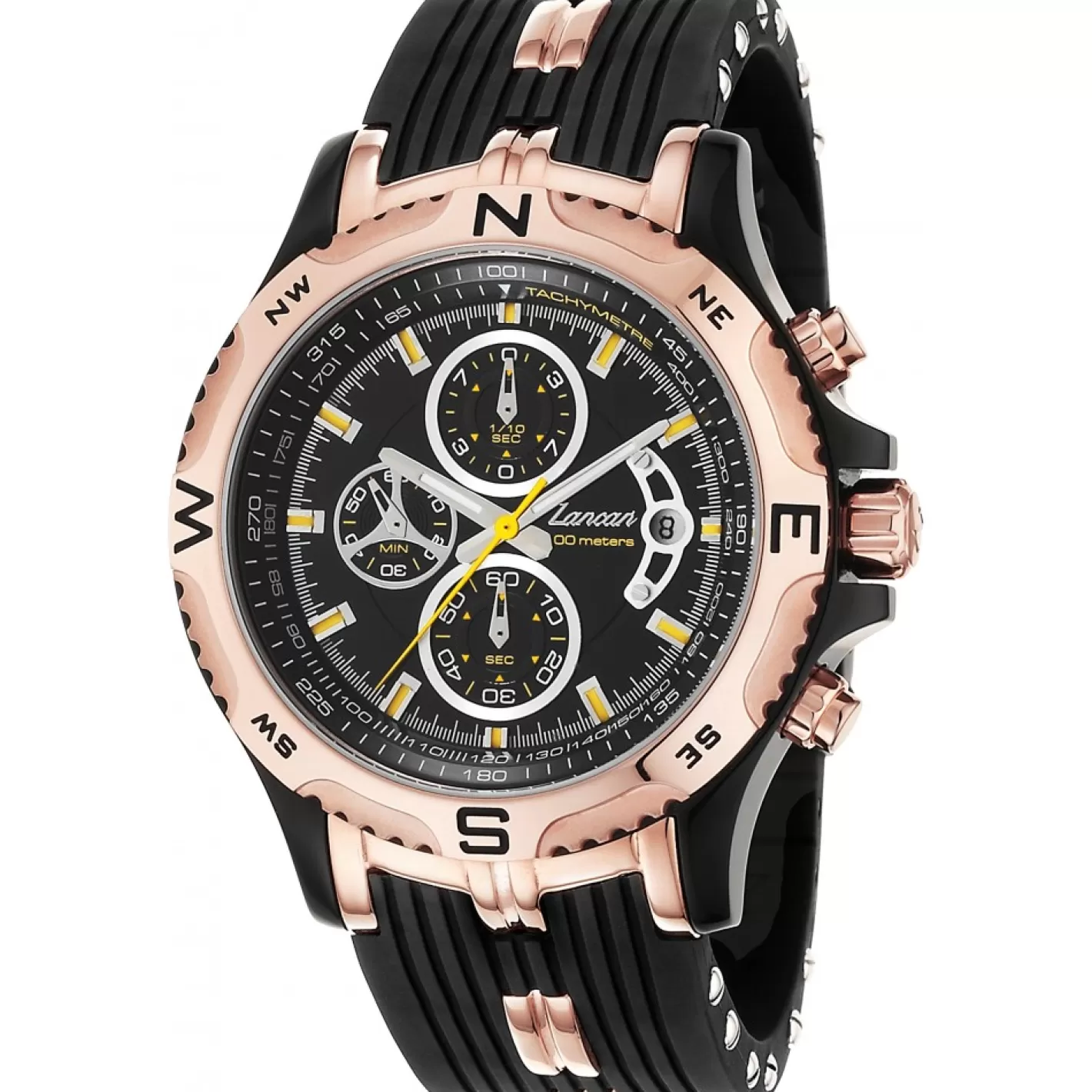 Zancan Gioielli Watches>Zancan Chronograph Watch With Date Window And Silicone Strap.
