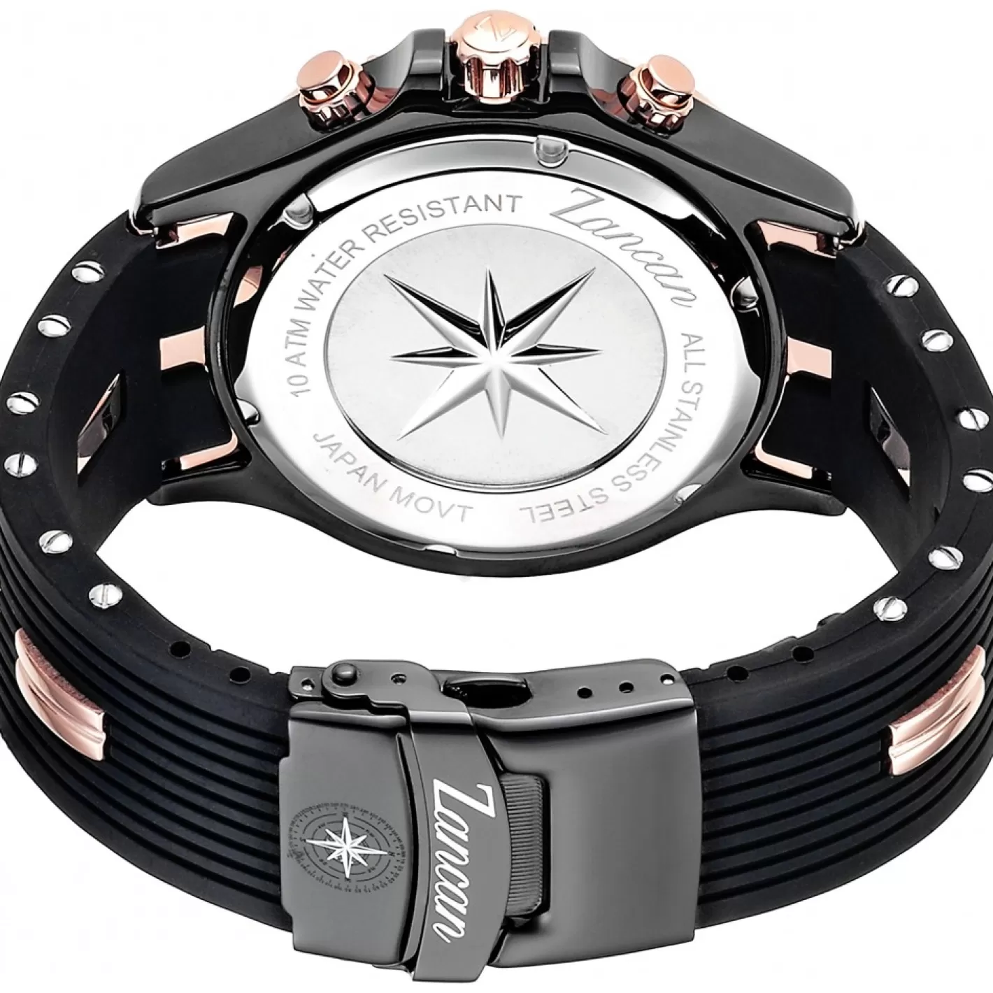 Zancan Gioielli Watches>Zancan Chronograph Watch With Date Window And Silicone Strap.