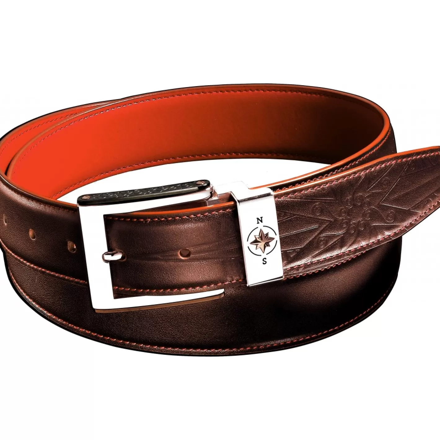 Zancan Gioielli Accessories>Zancan Leather Belt With Colored Interior